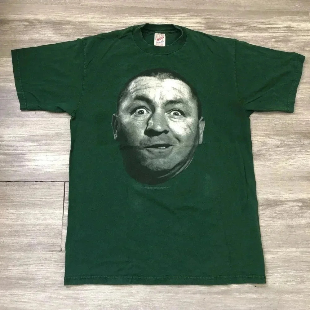 Vintage Three 3 Stooges 90s Oneita USA Single Stitch Curly Howard T Shirt‎ Sz L